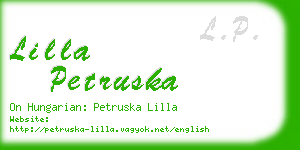 lilla petruska business card